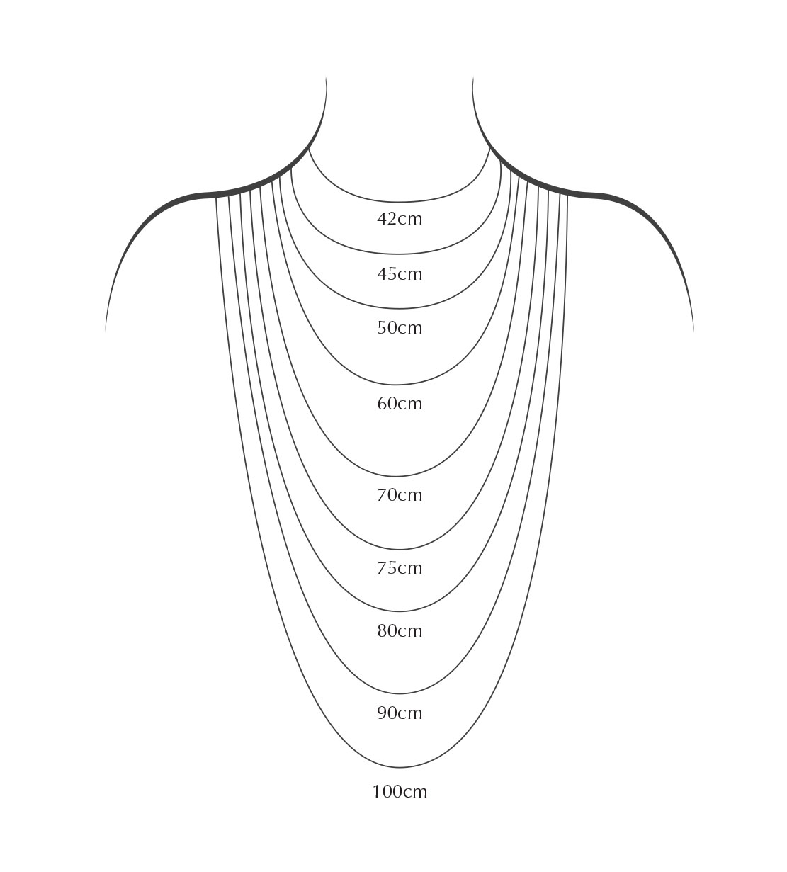 necklace sizec hart